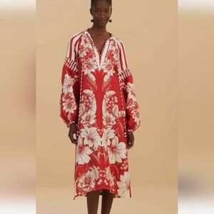 FARM Rio Vibrant Red and White Garment